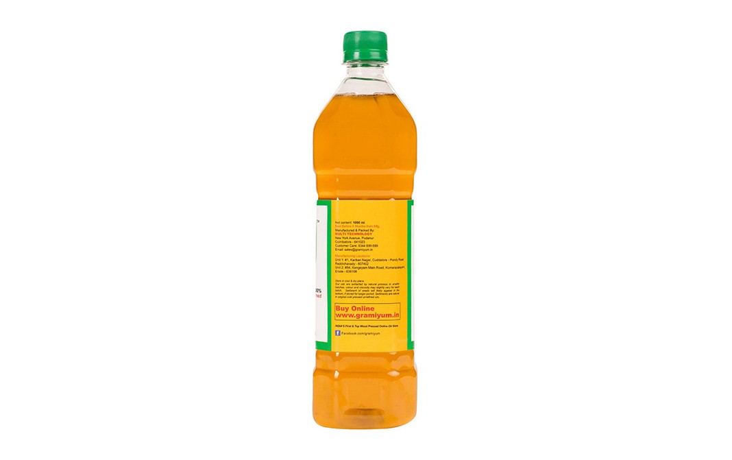 Gramiyum Wood Pressed Sesame Oil    Plastic Bottle  1000 millilitre